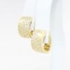 Picture of Confetti Collection Brushed 14k Yellow Gold & Diamond Hoop Earrings