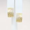 Picture of Confetti Collection Brushed 14k Yellow Gold & Diamond Hoop Earrings