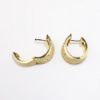 Picture of Confetti Collection Brushed 14k Yellow Gold & Diamond Hoop Earrings