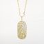 Picture of Confetti Collection 14k Yellow Gold & Diamond Dog Tag Style Necklace