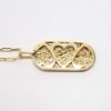 Picture of Confetti Collection 14k Yellow Gold & Diamond Dog Tag Style Necklace