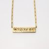 Picture of Confetti Collection 14k Yellow Gold & Diamond Bar Pendant Necklace