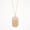 Picture of Confetti Collection 14k Rose Gold & Diamond Dog Tag Style Necklace