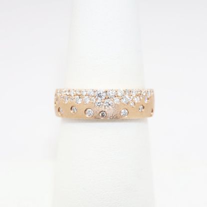 Picture of Confetti Collection Brushed 14k Rose Gold & Diamond Ring