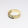 Picture of Confetti Collection Brushed 14k Yellow Gold & Black Diamond Ring