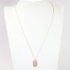 Picture of Confetti Collection 14k Rose Gold & Diamond Dog Tag Style Necklace