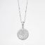 Picture of 18k White Gold & Pavé Set Diamond Circle Pendant Necklace by Oliva