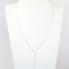 Picture of 18k Yellow Gold & Floating Diamond Lariat Necklace