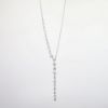 Picture of 18k White Gold & Cascading 'Floating' Diamonds Lariat Necklace