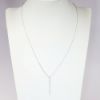 Picture of 18k White Gold & Cascading 'Floating' Diamonds Lariat Necklace