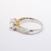 Picture of 18k Two-Tone White & Rose Gold & Round Brilliant Cut Diamond Engagement Ring with Halo