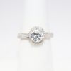 Picture of 18k Two-Tone White & Rose Gold & Round Brilliant Cut Diamond Engagement Ring with Halo