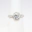 Picture of 18k Two-Tone White & Rose Gold & Round Brilliant Cut Diamond Engagement Ring with Halo
