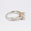 Picture of 18k Two-Tone White & Rose Gold & Round Brilliant Cut Diamond Engagement Ring with Halo