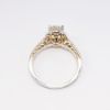 Picture of 18k Two-Tone White & Rose Gold & Round Brilliant Cut Diamond Engagement Ring with Halo