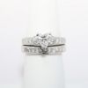 Picture of 14k White Gold & GIA Certified Heart Cut Diamond Bridal Ring Set