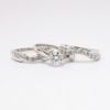 Picture of White Gold Round Brilliant Cut Solitaire Ring with Two Matching Bands Bridal Set