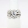 Picture of White Gold Round Brilliant Cut Solitaire Ring with Two Matching Bands Bridal Set