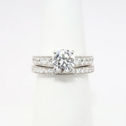 Picture of White Gold & Round Brilliant Cut Diamond Bridal Ring Set