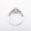 Picture of 14k White Gold & Round Brilliant Cut Diamond Bridal Ring Set with Scalloped Bands