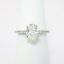 Picture of 14k White Gold & Oval Cut Diamond Engagement Ring with Diamond Studded Band