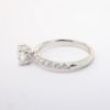 Picture of 14k White Gold & Round Brilliant Cut Diamond Ring with Diamond Accented Band