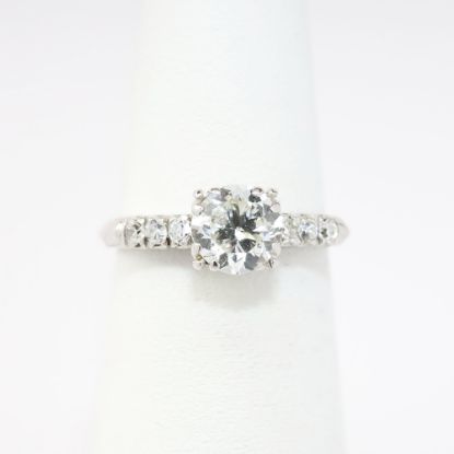 Picture of Vintage 18k White Gold & Old European Cut Diamond Engagement Ring