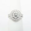 Picture of 14k White Gold & Round Brilliant Cut Diamond Halo Bridal Ring Set