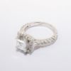 Picture of 14k White Gold & Square Brilliant Cut Diamond Halo Bridal Ring Set