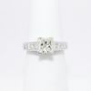 Picture of 14k White Gold & Square Modified Brilliant Cut Diamond Engagement Ring