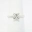 Picture of 14k White Gold & GIA Certified Square Brilliant Cut Diamond Solitaire Ring