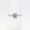 Picture of 14k White Gold & Round Brilliant Cut Diamond Halo Engagement Ring