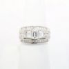 Picture of 14k White Gold Emerald Cut & Baguette Cut Diamond Ring