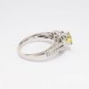 Picture of 14k White Gold & Fancy Intense Yellow Diamond Ring with Colorless Diamond Accents