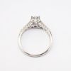 Picture of 18k White Gold & Oval Brilliant Cut Diamond Ring with Side Mounted Diamond Accents