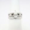 Picture of 14k White Gold & GIA Certified Pear Cut Diamond Bridal Set with Pavé Set Bands