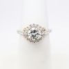 Picture of 14k Rose & White Gold GIA Certified Round Brilliant Cut Diamond Halo Ring