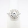 Picture of 14k White Gold & Round Brilliant Cut Diamond Halo Ring