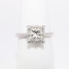 Picture of Platinum & Square Brilliant Cut Diamond Halo Engagement Ring