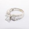 Picture of 14k White Gold & GIA Certified Square Cut Diamond Engagement Ring