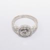 Picture of Vintage Inspired EGL Certified Round Brilliant Cut Diamond Halo Ring