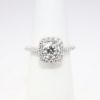 Picture of 14k White Gold & Round Brilliant Cut Diamond Halo Engagement Ring