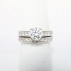 Picture of 14k White Gold & GIA Certified Round Brilliant Cut Diamond Bridal Ring Set