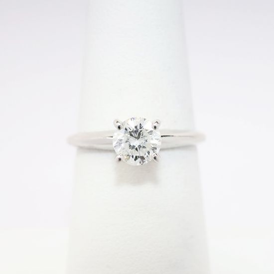 Picture of Platinum & Round Brilliant Cut Diamond Solitaire Engagement Ring