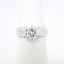 Picture of 14k White Gold & Round Brilliant Cut Diamond Solitaire Ring with Baguette Cut Accents