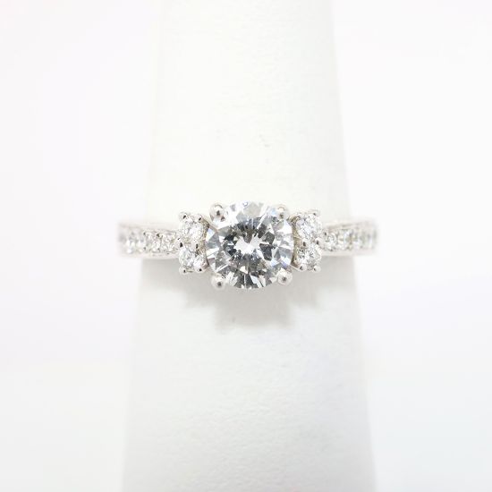 Picture of Vintage Inspired 14k White Gold & Round Brilliant Diamond Solitaire Ring