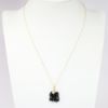 Picture of 18k Yellow Gold & Carved Black Jade Elephant Pendant Necklace with Diamond & Ruby Accents