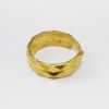 Picture of 24k Yellow Gold Diamond Patterned Bypass Ring