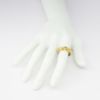 Picture of 24k Yellow Gold Diamond Patterned Bypass Ring