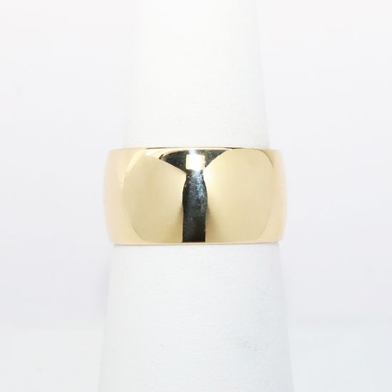 Picture of Wide 14k Yellow Gold Wedding Band Ring